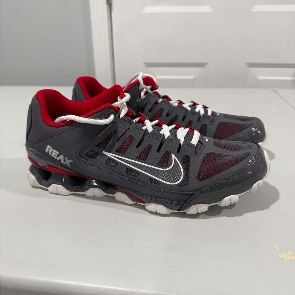 Nike Reax Men's Athletic Shoes in Gray and Red